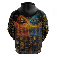 Eye of Ra and Eye of Horus Hoodie Power and Magic Ancient Egyptian Mythology - Wonder Print Shop