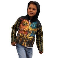 Eye of Ra and Eye of Horus Kid Hoodie Power and Magic Ancient Egyptian Mythology - Wonder Print Shop