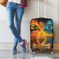 Eye of Ra and Eye of Horus Luggage Cover Power and Magic Ancient Egyptian Mythology - Wonder Print Shop