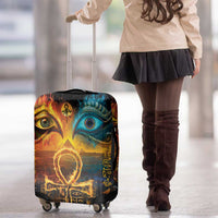 Eye of Ra and Eye of Horus Luggage Cover Power and Magic Ancient Egyptian Mythology - Wonder Print Shop