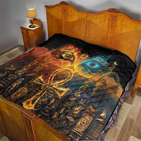Eye of Ra and Eye of Horus Quilt Power and Magic Ancient Egyptian Mythology - Wonder Print Shop