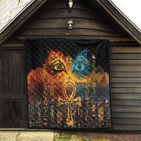 Eye of Ra and Eye of Horus Quilt Power and Magic Ancient Egyptian Mythology - Wonder Print Shop
