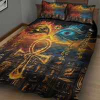 Eye of Ra and Eye of Horus Quilt Bed Set Power and Magic Ancient Egyptian Mythology - Wonder Print Shop
