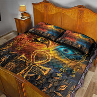 Eye of Ra and Eye of Horus Quilt Bed Set Power and Magic Ancient Egyptian Mythology - Wonder Print Shop