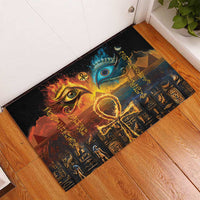 Eye of Ra and Eye of Horus Rubber Doormat Power and Magic Ancient Egyptian Mythology - Wonder Print Shop