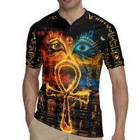 Eye of Ra and Eye of Horus Rugby Jersey Power and Magic Ancient Egyptian Mythology - Wonder Print Shop