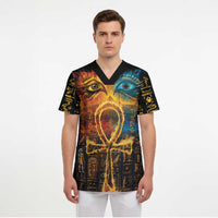 Eye of Ra and Eye of Horus Scrub Top Power and Magic Ancient Egyptian Mythology