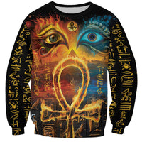 Eye of Ra and Eye of Horus Sweatshirt Power and Magic Ancient Egyptian Mythology - Wonder Print Shop