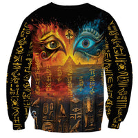 Eye of Ra and Eye of Horus Sweatshirt Power and Magic Ancient Egyptian Mythology - Wonder Print Shop