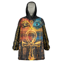Eye of Ra and Eye of Horus Wearable Blanket Hoodie Power and Magic Ancient Egyptian Mythology - Wonder Print Shop