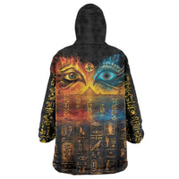 Eye of Ra and Eye of Horus Wearable Blanket Hoodie Power and Magic Ancient Egyptian Mythology - Wonder Print Shop