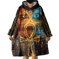 Eye of Ra and Eye of Horus Wearable Blanket Hoodie Power and Magic Ancient Egyptian Mythology - Wonder Print Shop