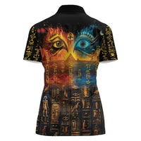 Eye of Ra and Eye of Horus Women Polo Shirt Power and Magic Ancient Egyptian Mythology - Wonder Print Shop