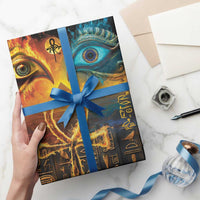 Eye of Ra and Eye of Horus Wrapping Paper Power and Magic Ancient Egyptian Mythology - Wonder Print Shop