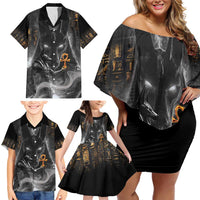 Mythical Anubis Family Matching Off Shoulder Short Dress and Hawaiian Shirt The Egyptian God of Death LT9 - Wonder Print Shop