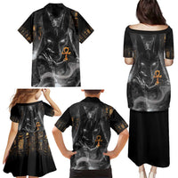 Mythical Anubis Family Matching Puletasi and Hawaiian Shirt The Egyptian God of Death - Wonder Print Shop