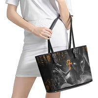 Mythical Anubis Leather Tote Bag The Egyptian God of Death - Wonder Print Shop