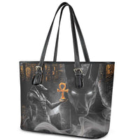 Mythical Anubis Leather Tote Bag The Egyptian God of Death - Wonder Print Shop