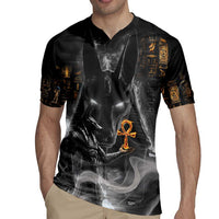 Mythical Anubis Rugby Jersey The Egyptian God of Death - Wonder Print Shop
