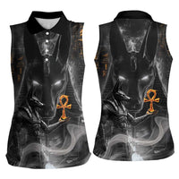 Mythical Anubis Women Sleeveless Polo Shirt The Egyptian God of Death - Wonder Print Shop