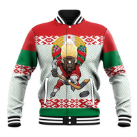 Belarus Ice Hockey Custom Baseball Jacket With Bison Mascot Flag Style