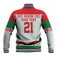 Belarus Ice Hockey Custom Baseball Jacket With Bison Mascot Flag Style