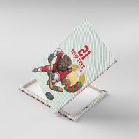 Belarus Ice Hockey Custom Canvas Wall Art With Bison Mascot Flag Style