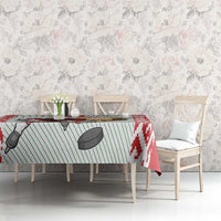 Belarus Ice Hockey Custom Tablecloth With Bison Mascot Flag Style