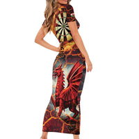 Wales Darts Wales Forever Personalized Family Matching Short Sleeve Bodycon Dress and Hawaiian Shirt Cymru Am Byth Dragons