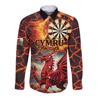 Wales Darts Wales Forever Personalized Long Sleeve Button Shirt Cymru Am Byth Dragons