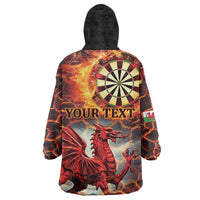 Wales Darts Wales Forever Personalized Wearable Blanket Hoodie Cymru Am Byth Dragons
