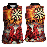 Wales Darts Wales Forever Personalized Women Sleeveless Polo Shirt Cymru Am Byth Dragons
