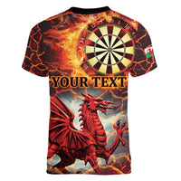 Wales Darts Wales Forever Personalized Women V-Neck T-Shirt Cymru Am Byth Dragons