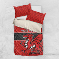 Wales Rugby Custom Bedding Set Y Ddraig Goch Ddyry Cychwyn