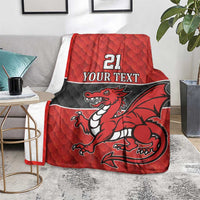 Wales Rugby Custom Blanket Y Ddraig Goch Ddyry Cychwyn