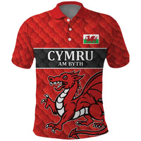 Wales Rugby Custom Polo Shirt Y Ddraig Goch Ddyry Cychwyn