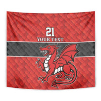 Wales Rugby Custom Tapestry Y Ddraig Goch Ddyry Cychwyn