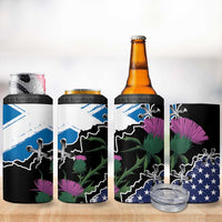 Scottish-American Heritage Month 4 in 1 Can Cooler Tumbler Proud Scottish American Heritage