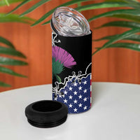 Scottish-American Heritage Month 4 in 1 Can Cooler Tumbler Proud Scottish American Heritage
