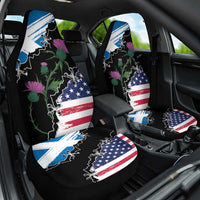 Scottish-American Heritage Month Car Seat Cover Proud Scottish American Heritage