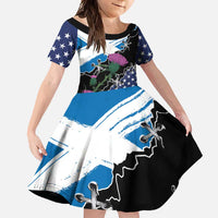 Scottish-American Heritage Month Family Matching Off Shoulder Maxi Dress and Hawaiian Shirt Proud Scottish American Heritage