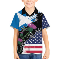 Scottish-American Heritage Month Kid Hawaiian Shirt Proud Scottish American Heritage