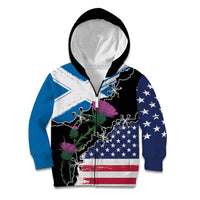 Scottish-American Heritage Month Kid Hoodie Proud Scottish American Heritage