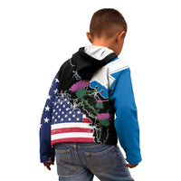 Scottish-American Heritage Month Kid Hoodie Proud Scottish American Heritage