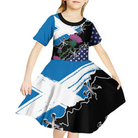 Scottish-American Heritage Month Kid Short Sleeve Dress Proud Scottish American Heritage