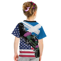 Scottish-American Heritage Month Kid T Shirt Proud Scottish American Heritage