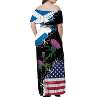 Scottish-American Heritage Month Off Shoulder Maxi Dress Proud Scottish American Heritage
