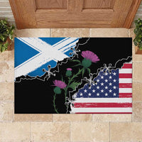 Scottish-American Heritage Month Rubber Doormat Proud Scottish American Heritage