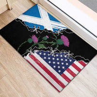 Scottish-American Heritage Month Rubber Doormat Proud Scottish American Heritage