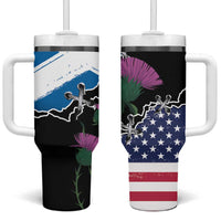 Scottish-American Heritage Month Tumbler With Handle Proud Scottish American Heritage